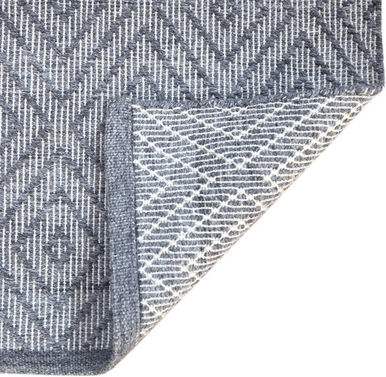 AXI Bali Outdoor-Teppich – Rechteckig – 160 x 230 cm – Grau – Geometrisches Muster – Outdoor-Teppich – Wetter- und UV-beständig – Flachgewebt – Gartenteppich – Für drinnen und draußen