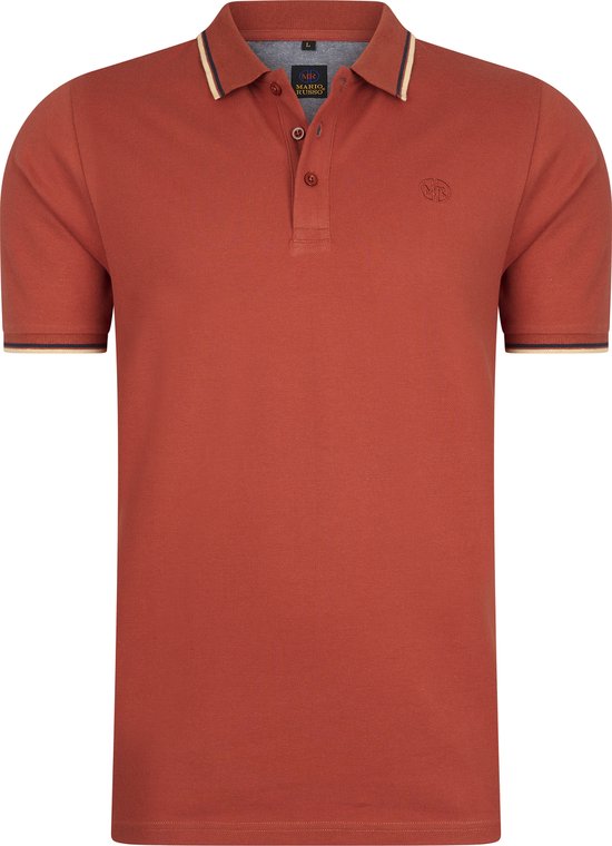 Mario Russo Polo Shirt Edward - Polo Shirt Männer - Polohemden Männer - Baumwolle - Burnt Orange