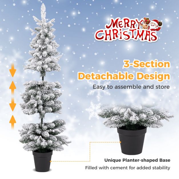 costway Künstlicher Weihnachtsbaum mit Beleuchtung - 180 cm - 140 LED-Lichter