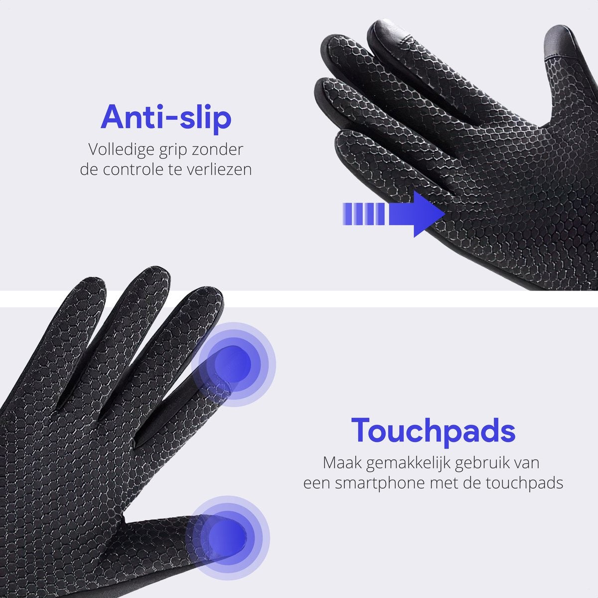 Handschuhe für Männer und Frauen - Geeignet für Touchscreen-Geräte - Wasserabweisend - Skihandschuhe