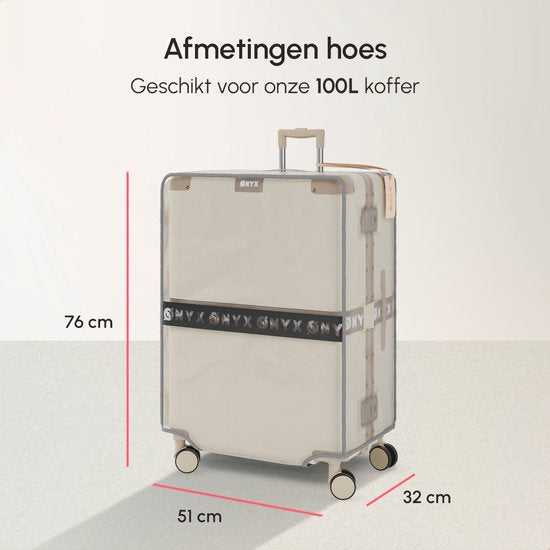ONYX Kofferabdeckung 100L - 32x51x76CM - Kofferschutzhülle - Transparent