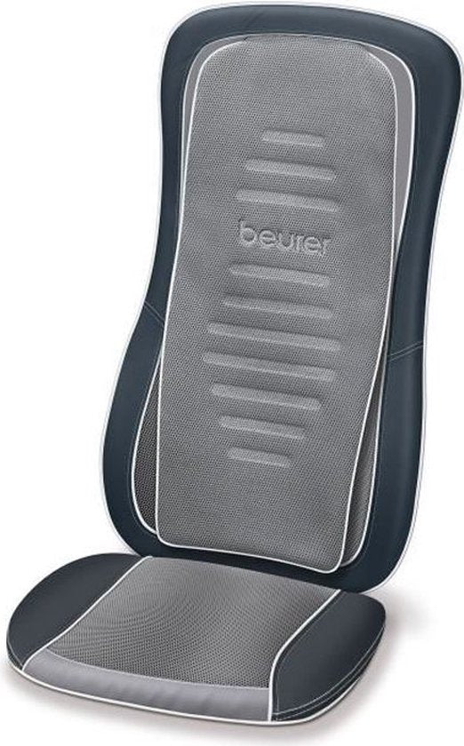 Beurer Shiatsu Massagekissen - Nacken und Rücken - Bodyscan - 3 Programme - 4 verstellbare Massageköpfe - Timer - Heizung