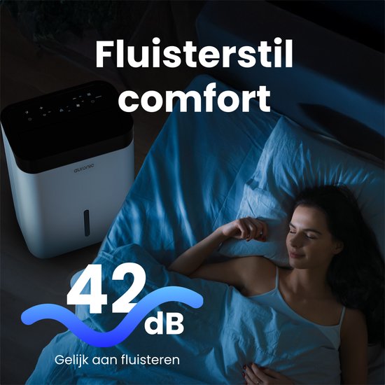 Auronic Luftentfeuchter und Luftreiniger - Better Plus Serie - Entfeuchtet 12L pro Tag - 5L Wassertank - Schlafzimmer, Badezimmer, Wohnzimmer und Büro - Feuchtigkeitsfresser für den Haushalt - Weiß