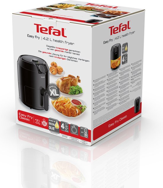 Tefal Easy Fry Classic EY2018 Fritteuse Unique 4,2 L Autonom 1500 W Heißluftfritteuse Schwarz