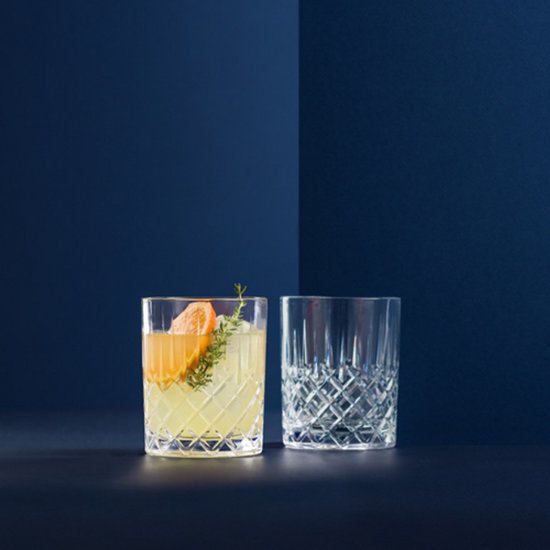 Tumbler-Gläser, 2er-Set – 310 ml – Elegantes, geschliffenes Design – Luxuriöse Gläser für Whisky, Wasser und Desserts