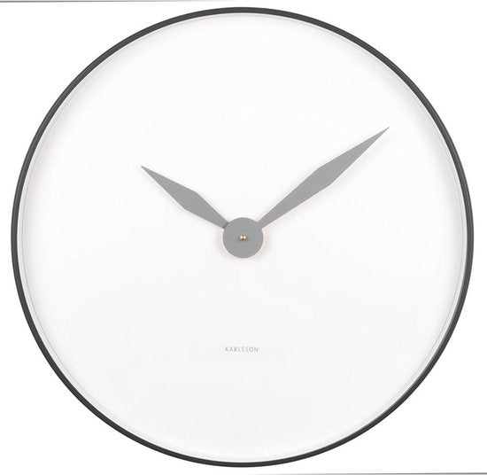 Karlsson Wanduhr Albatros - Ø50cm - Modern - - Schwarz/Weiß