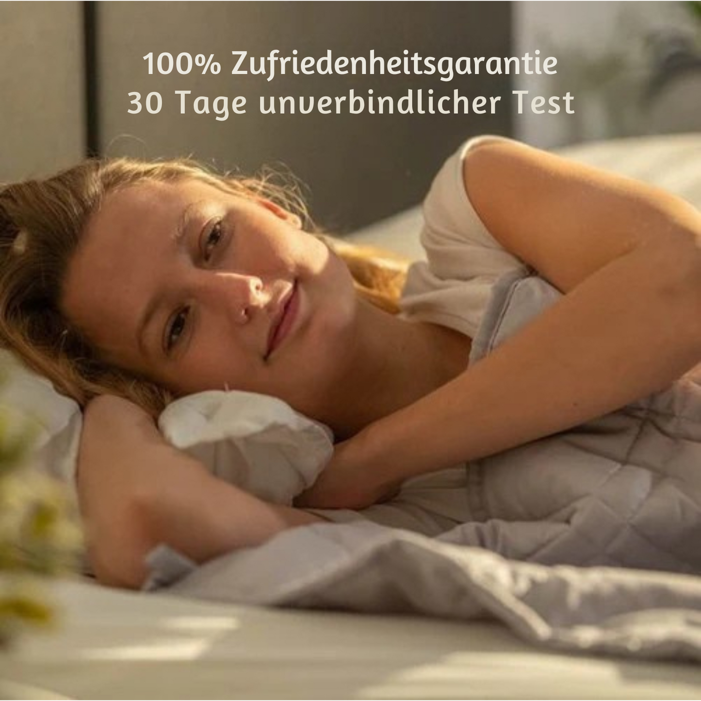 Ella - Gewichtsdecke/ Therapiedecke - 7kg - 135 x 200cm - OEKO-TEX Baumwolle - Hellgrau