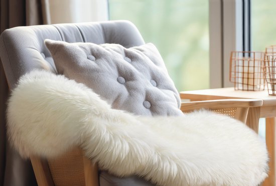 Home&Comfort Schafsfell - Creme - 90x60 cm - Weiches & warmes Schafsfell