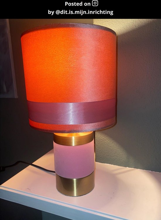 Lucide EXTRAVAGANZA FRIZZLE – Tischlampe – Ø 18 cm – 1xE14 – Rosa