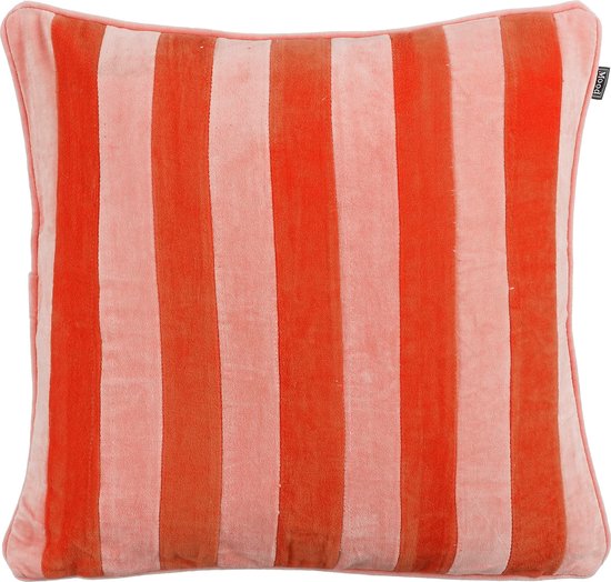 In The Mood Collection Clair Kissen - L45 x B45 x H10 cm - Baumwollsamt - Rosa, Rot