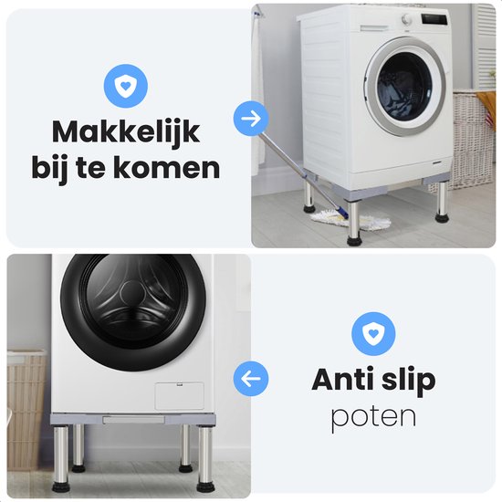 LUFT Waschmaschinenerhöhung - Waschmaschinenunterbau - Schrank - Geeignet für Trockner, Kühlschrank, Geschirrspüler und Gefrierschrank - Für Bosch, Samsung, Miele, AEG, LG, Haier - Verstellbar