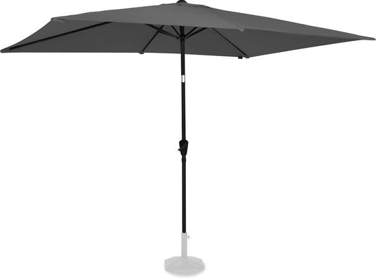 VONROC - Premium Stick Sonnenschirm Rapallo - 200x300cm - Inkl. Schutzhülle - Rechteckiger Sonnenschirm - Neigbar - UV-beständiges Tuch - Grau