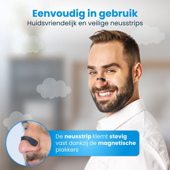DreamCare Nasenstreifen magnetisch - 30 Paare - Anti-Schnarch - Nasenpflaster