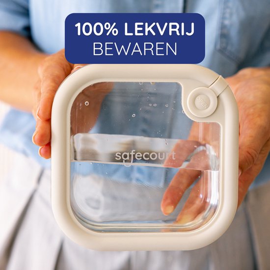 Safecourt Frischhaltebehälter - komplett aus Glas (100% frei von Mikroplastik) - Backofen, Gefrierschrank, Mikrowelle und Spülmaschine - 11-teiliges Set