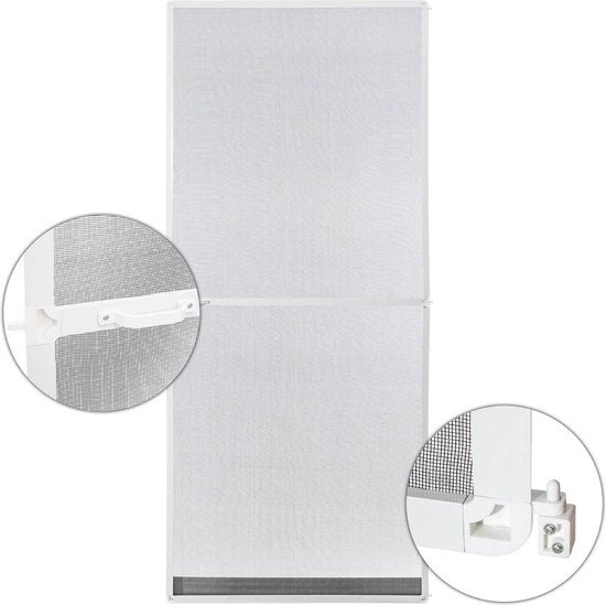 tectake - Fliegenvorhang Fliegengittertür - 95x210 cm - weiß - 401198