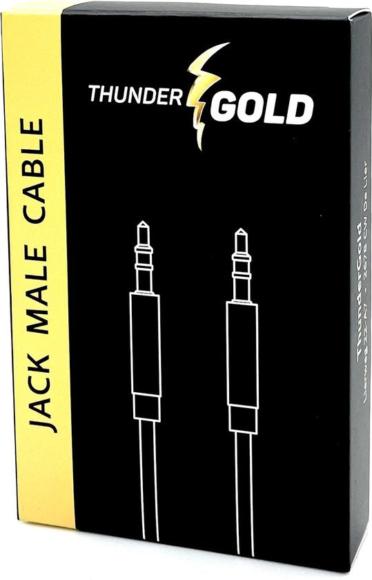 ThunderGold Aux-Kabel – Audiokabel 3,5 mm – Klinkenstecker-Kabel – Stecker auf Stecker – 1,5 Meter