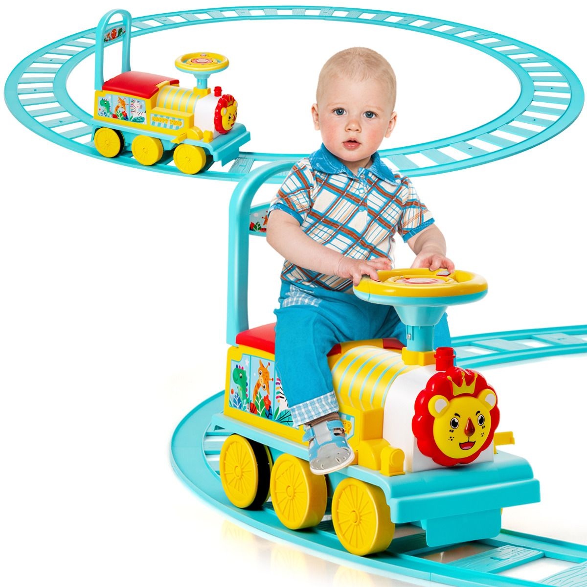 Elektrische Kindereisenbahn Coast 6V zum Aufstellen ??mit 16 Schienenstücken für Kinder ab 3 Jahren