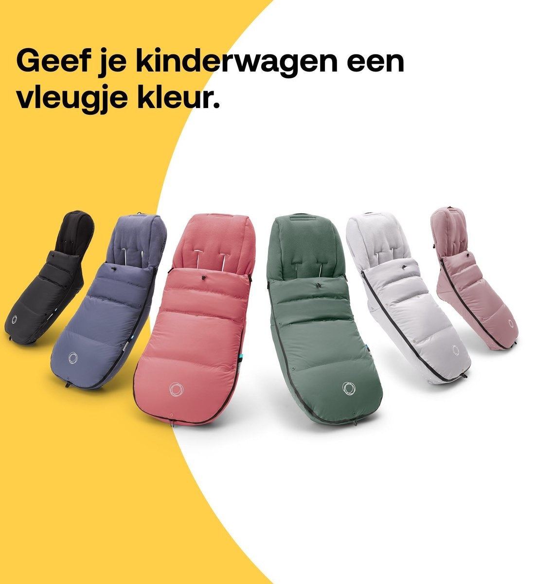 Bugaboo - kuscheliger Fußsack - Kinderwagenzubehör mit Kapuze - Zwei-Richtungen-Reißverschluss - Grey