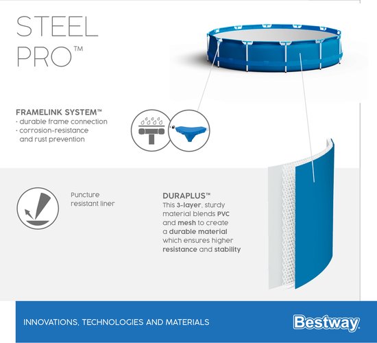 Bestway Steel Pro Pool - Ø 305 x 76 cm