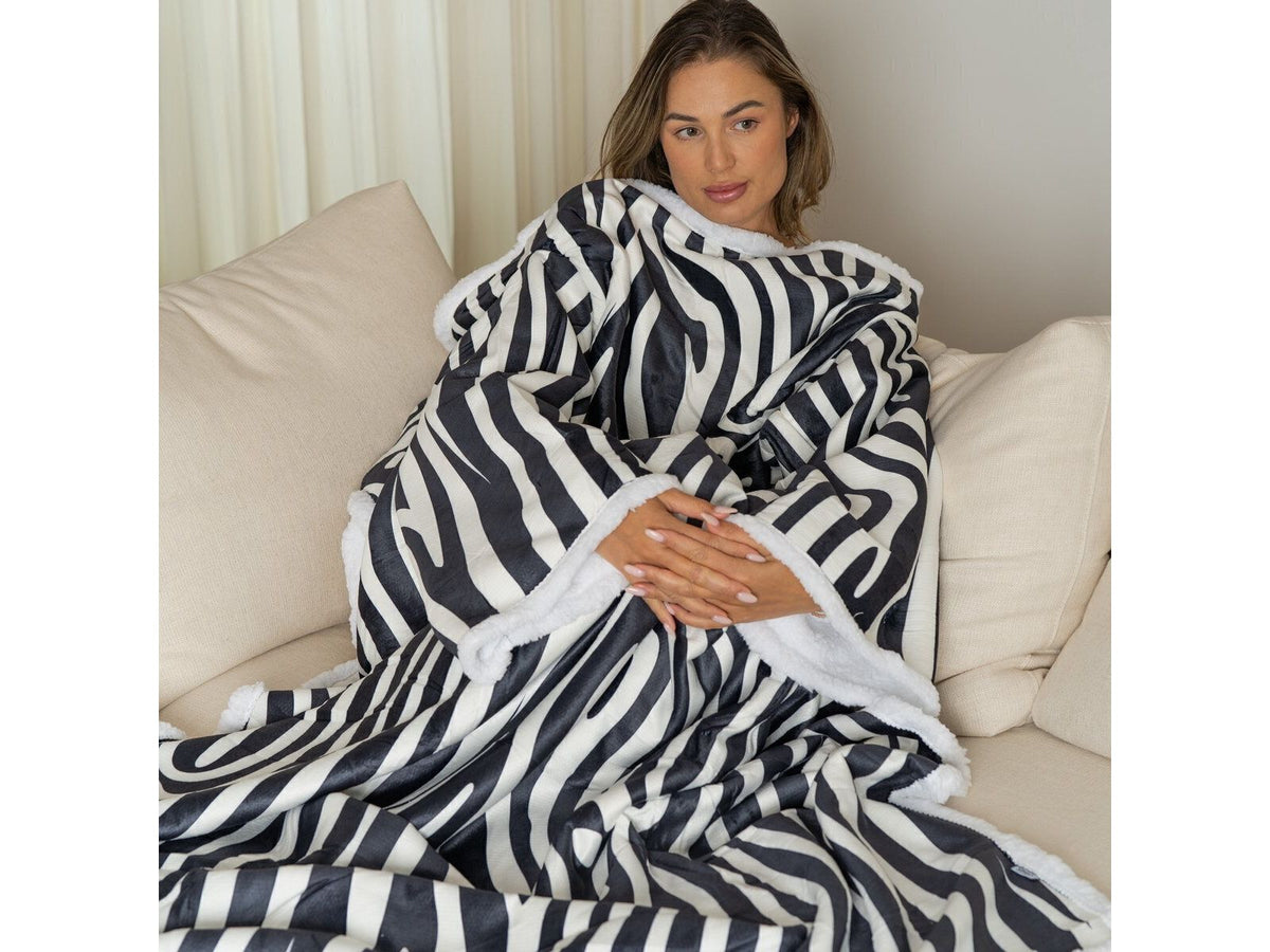Cosas Noony Decke mit Ärmeln – Weiches Fleece & Sherpa – 180 x 130 cm HTML-Beschreibung: