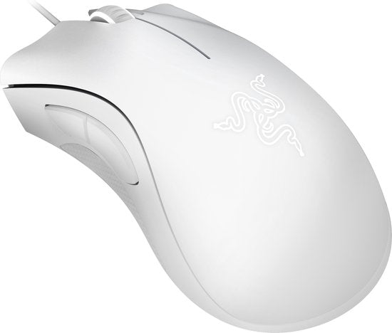 Razer DeathAdder Essential – Kabelgebundene Gaming-Maus – Ergonomisch – Programmierbar – 6.400 DPI – Optisch – Weiß