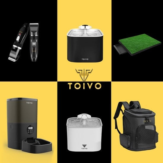 Toivo Trinkbrunnen Katze - Hund/Katze - 2,5 Liter- Inkl. 4 Filter und Reinigungswerkzeug - Wasserbrunnen Katze - Flüsterleise