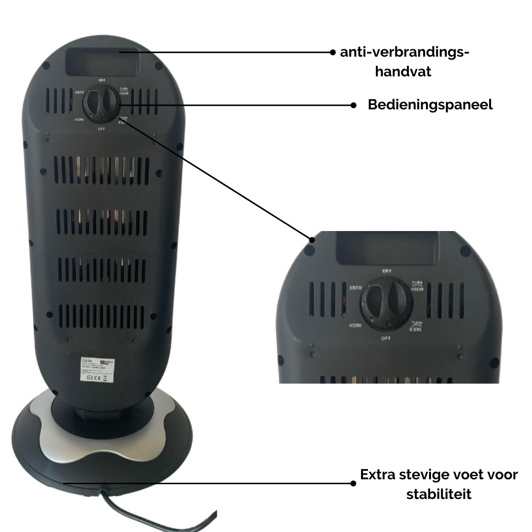 Plein Air - Infrarotstrahler CAN-900 – 2 Heizstufen – Schwenkfunktion - Silber