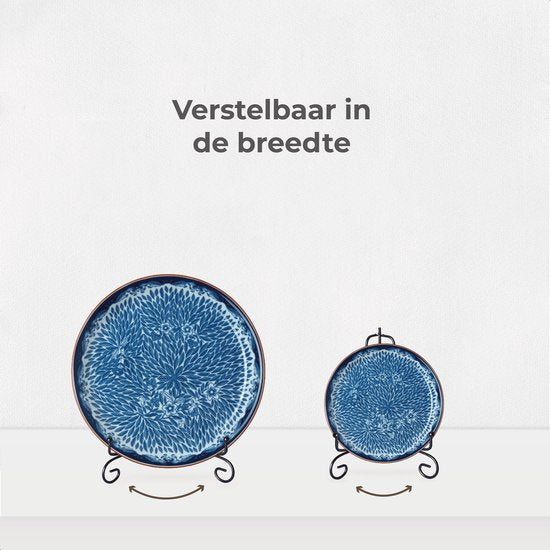 Tellerständer - Schwarz - Teller bis zu 27cm hoch - Elegantes Design - Tellerständer - Tellerständer - Tellerhalter - Für Zierteller - Telleraufhänger