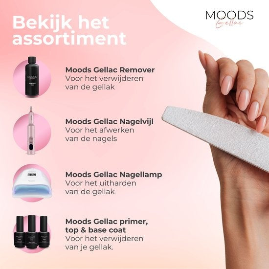 Moods Gellac 6-teiliges Set - Gel-Nagellack - Dunkle Nude-Farben- 8ML - Day in Paris - Gellac - Nägel - Gel Polish Starter Pack - Karamellfarben