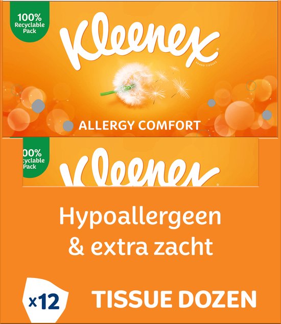 Kleenex Tissues - Allergy Comfort - Vorteilspackung - 12 x 56 Stück = 672 Tissues