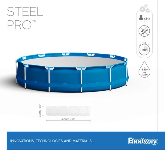 Bestway Steel Pro Pool - Ø 305 x 76 cm