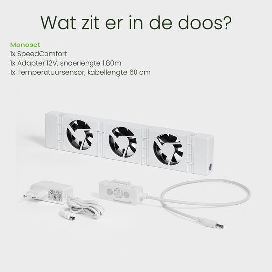 SpeedComfort Radiator Fan Mono Set - Energieeffizient - 2x schneller warm - Bis zu 22% Energieeinsparung - Einfach zu installieren - Flüsterleise - Weiß