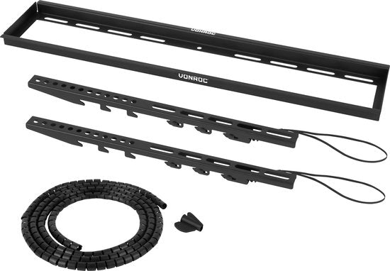 VONROC TV-Halterung - Feste TV-Wandhalterung für 37 bis 85 Zoll - Universal bis zu 60 kg. - Inkl. Befestigungsmaterial