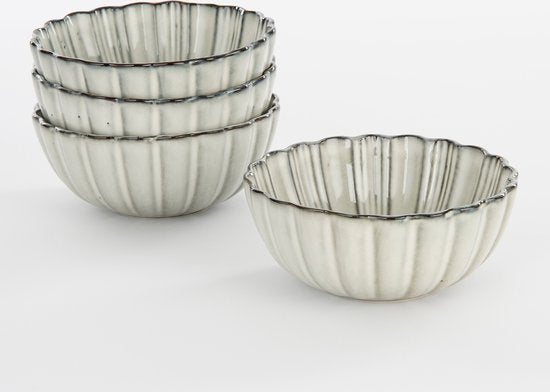 Mica Decorations Korfu Schale - H9 x Ø17 cm - Keramik - Grau