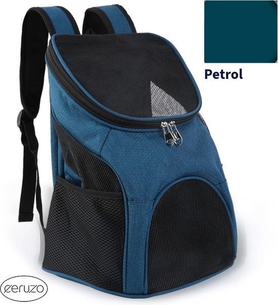 Ceruzo Hunde-Rucksack - Katzen-Rucksack - Max 10 kg- Reisetasche-Tasche -26x33x40cm - Petrol