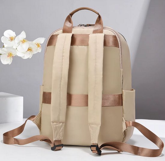 Rucksack für Damen, Laptoptasche 14 Zoll – 15 l – 39 x 24 x 12 cm – Khaki