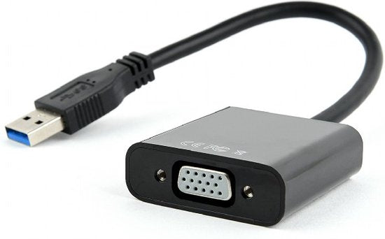 USB 3.0 auf VGA-Adapter - Full HD 60Hz - Funktioniert nicht mit USB 2.0 - 0,20 Meter - Schwarz