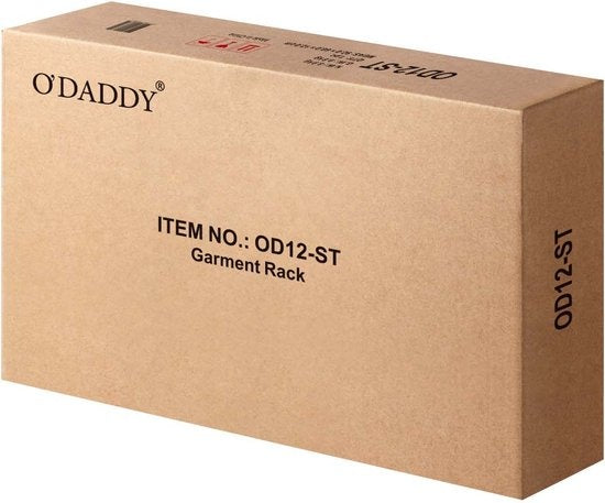 O'DADDY® Kleiderständer - Garderobenständer - Doppelstab - ausziehbar und verstellbar - stabiles Design - 110 kg Tragkraft - Metall - Silber
