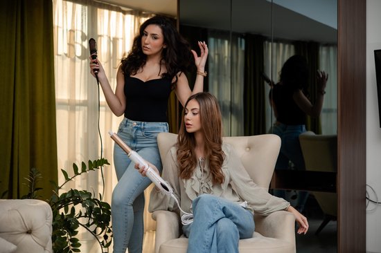 Sansbeauté® 7-in-1 Airstyler - Multistyler - Föhnbürste für kurzes Haar - Hairstyler - Föhnbürste - Wärmebürste - Lockenbürste - Lockenstab - Stylingbürste - Coldshot - Drehbares Kabel