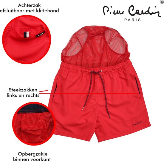 Pierre Cardin - Herren Badehose Swim Short - Rot - Größe L