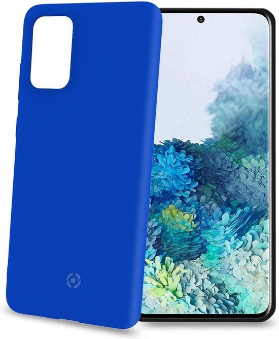 Celly Feeling Samsung S20 Fall - Silikon außen mit Anti-Kratz-Innenseite - Blau