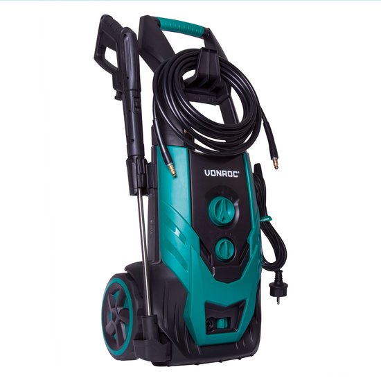 VONROC Hochdruckreiniger V22-1 2200W - 170 bar - 450 l/h - Inkl. 8m Schlauch, Reinigungsmitteltank, Düsen und Zubehör