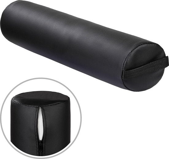 tectake - Massagehocker mit 2 Rollenkissen schwarz 400431