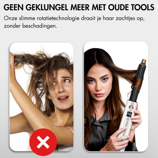 Sansbeauté® 9-in-1 Airstyler mit Diffusor - Multistyler - Haartrocknerbürste kurzes Haar - Lockenstab - Haarstyler - Haartrockner - Wärmebürste - Lockenbürste - Lockenstab - Haarglätter - Stylingbürste - 5 in 1 Hairstyler
