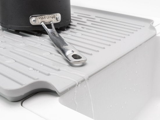 Brabantia SinkSide Abtropfgitter - klappbar - mit Besteckhalter - Mittelgrau