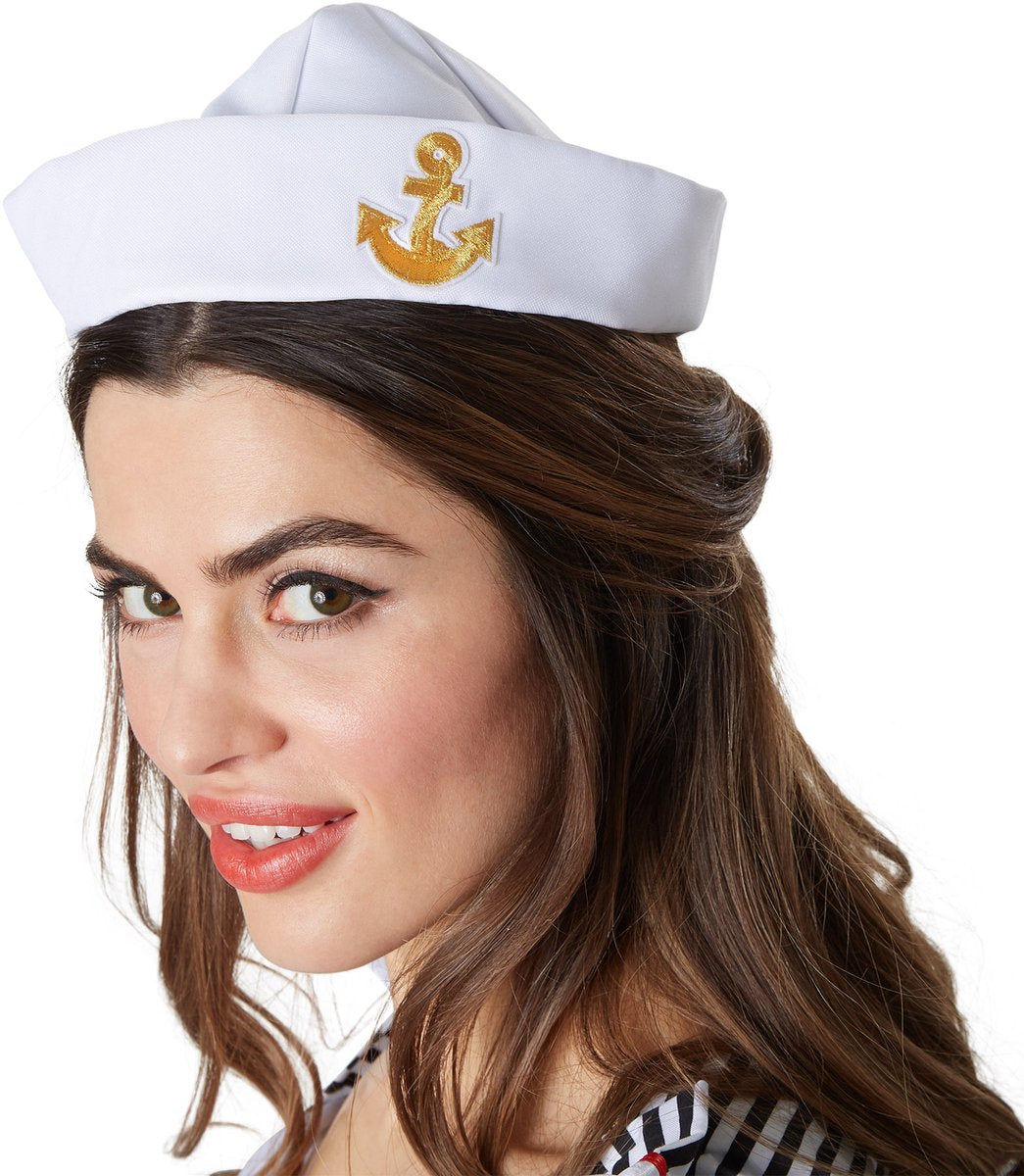 Dressforfun - Damenkostüm Schlossherrin - Langes Kleid aus Satin & Samt mit Goldstickerei und Kopfschmuck - Größe M