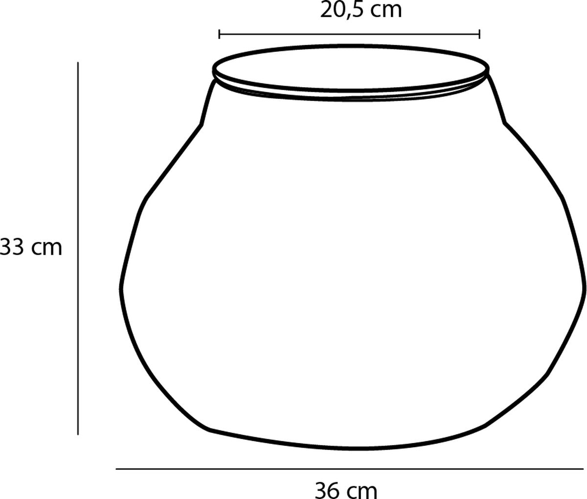 Liliano Korb 2er Set - Ø 50 cm x H 48 cm und Ø 36 cm x H 33 cm - Jute mit schwarzen Streifen - Glimmerdekorationen