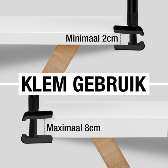 Studio ME Tablet-Halterung Flexibel Schwarz - 4.7 bis 12.9 Zoll - Ipad-Halterung Stativständer - 100 CM - Tablet-Ständer - Geeignet für Kameras - 360º drehbar - Tablet-Halterung