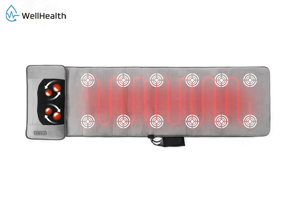 Wellhealth - Massagematratze mit 9 Positionen - Grau - 167.5x51cm