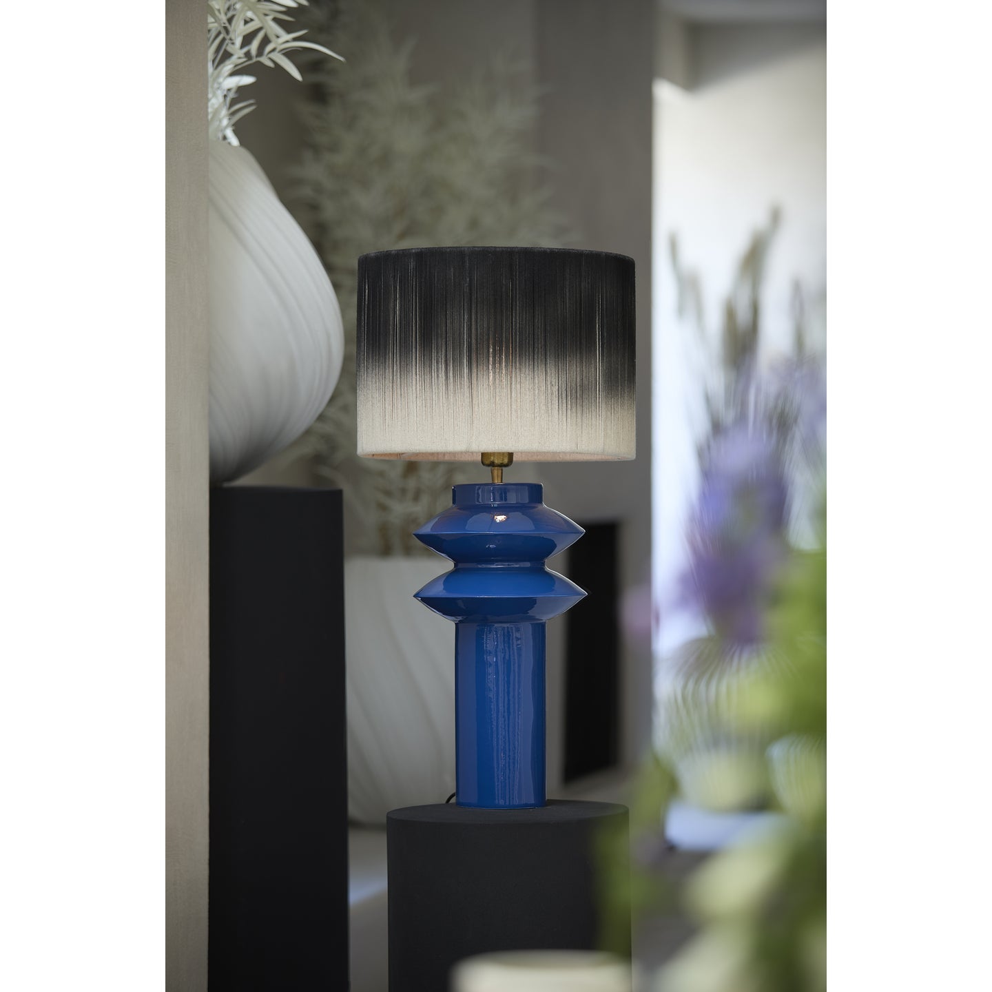Light & Living Tischleuchte Petch - Metall - E27 - 40 cm - Ohne Schirm - Blau